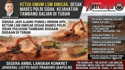 Ketua Umum LSM Gmicak, Desak Mabes Polri Sidak Kejahatan Tambang Galian Dugaan Ilegal di Wilayah Hukum Polres Tuban
