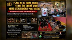25 Maling, Bajingan, Bandit, Pelaku Judi Sabung Ayam, Miras Ilegal diungkap Polres Parepare