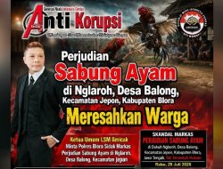 Perjudian Sabung Ayam di Nglaroh, Desa Balong, Kecamatan Jepon, Kabupaten Blora Meresahkan Warga