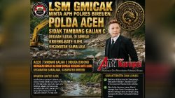 LSM Gmicak Minta APH Polres Bireuen, Polda Aceh Sidak Tambang Galian C dugaan ilegal di Sungai Krueng Bate iliek, Kecamatan Samalaga