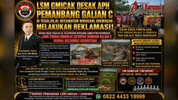 LSM Gmicak Desak APH Pemanbang Galian C di Tegalrejo, Kecamatan Wirosari, Grobogan Melakukan Reklamasi