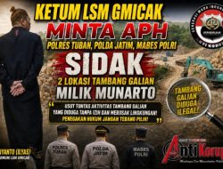 Ketum LSM Gmicak Minta APH Polres Tuban, Polda Jatim, Mabes Polri Sidak 2 lokasi Tambang Galian Milik Munarto