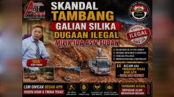 Skandal Tambang Galian Silika dugaan Ilegal Milik Ida ASN Tuban “Belum ada tindakan Tegas dari APH, Ujar LSM Gmicak