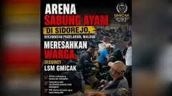 Arena Sabung Ayam Di Sidorejo, Kecamatan Pagelaran, Malang Meresahkan Warga, disorot LSM Gmicak